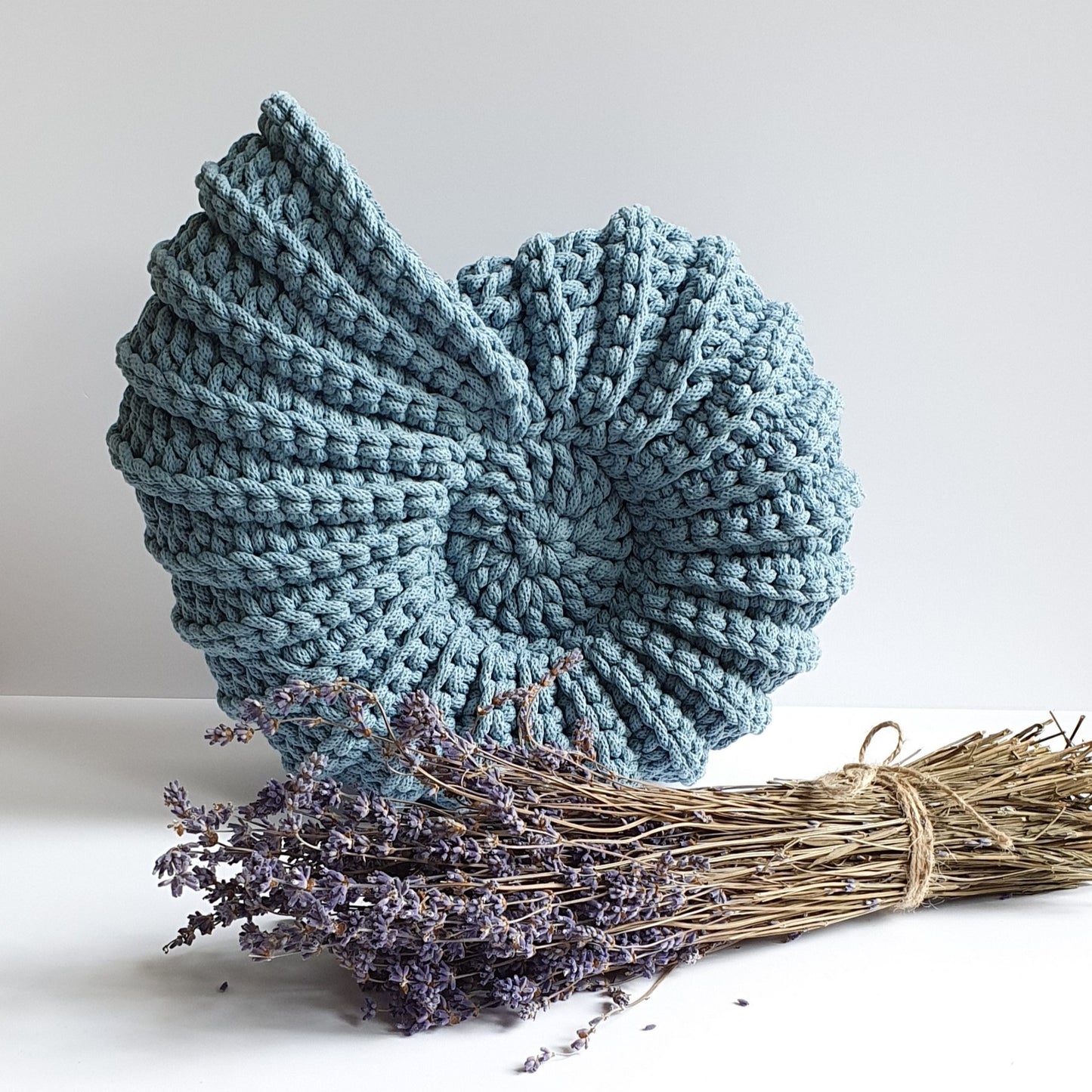 Crochet Ammonite Shell Basket